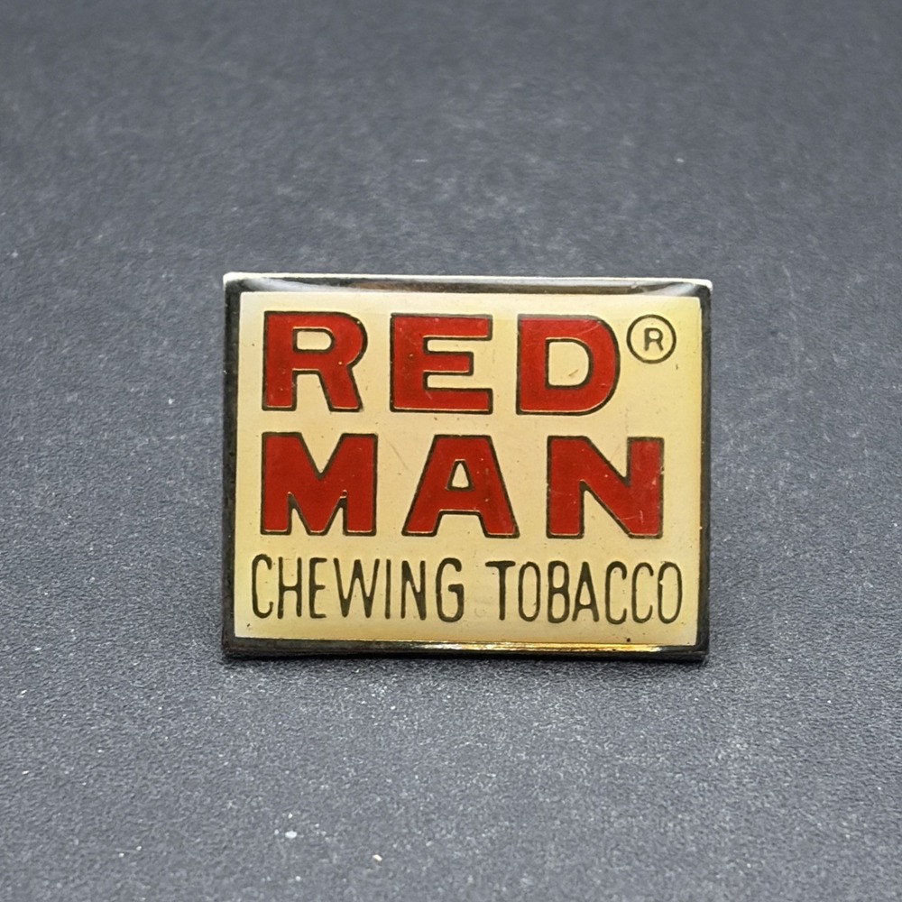 Vintage Red Man Chewing Tobacco Lapel Hat Pin